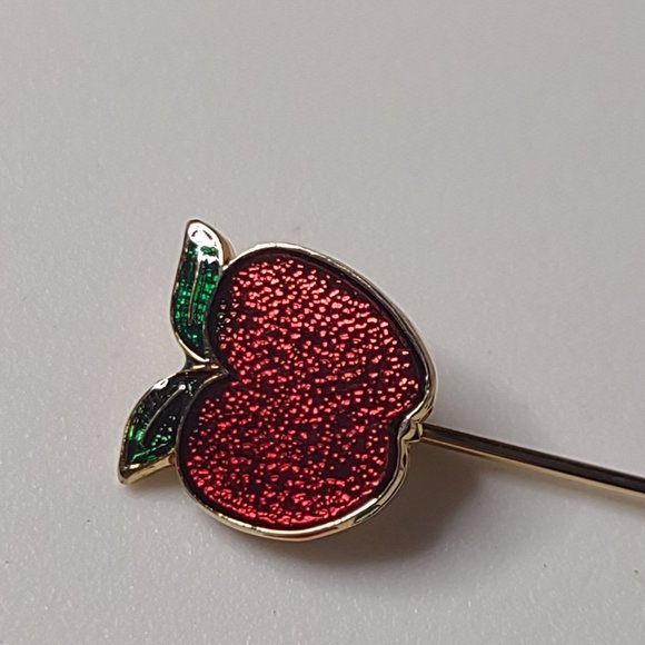 Red Apple Stick Pin - Picture 4 of 10
